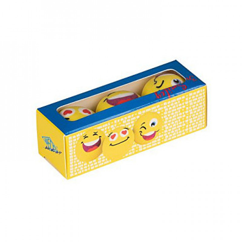 WEDO SMILEY guma na gumovanie, žltá, 3 dizajny v jednej krabičke
