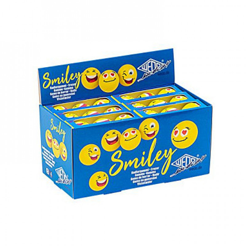 WEDO SMILEY guma na gumovanie, žltá, 3 dizajny v jednej krabičke