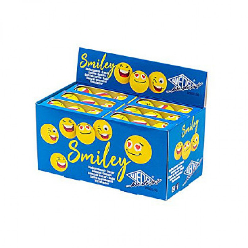 WEDO SMILEY guma na gumovanie, žltá, 3 dizajny v jednej krabičke