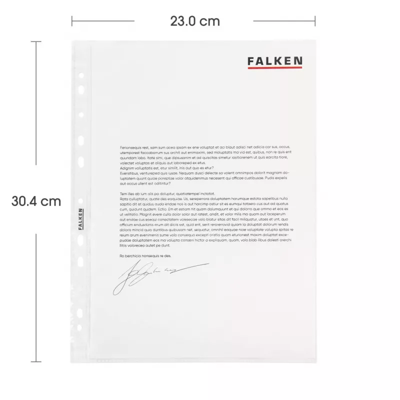 Falken obaly na dokumenty DIN A4, 0,05 mm, krištáľovo číre