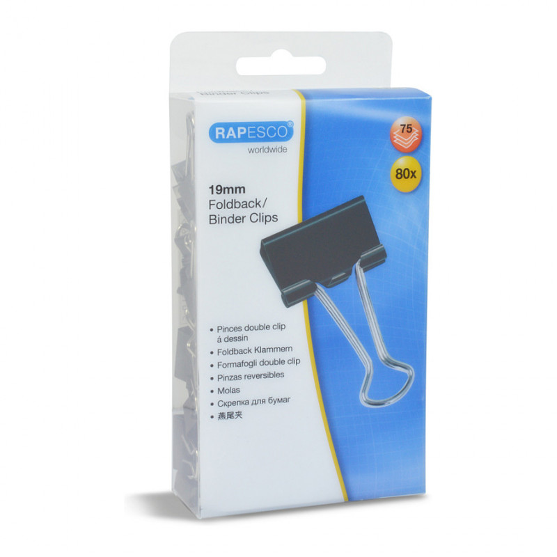 RAPESCO sponky na zakladanie 1,9 cm, čierne