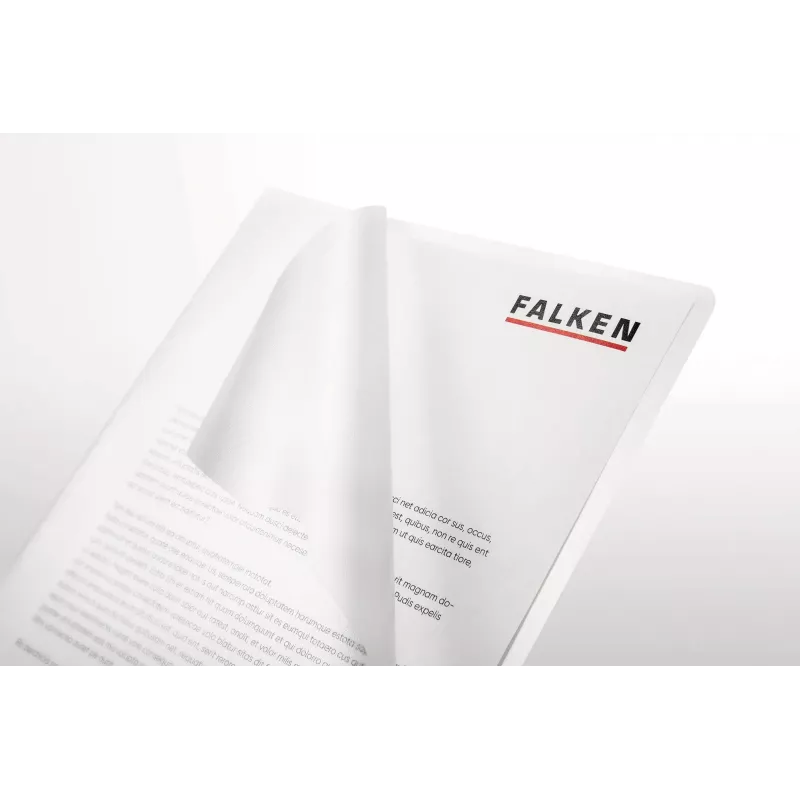 Falken zakladače DIN A4, zrnený povrch, 0,09 mm, priehľadné