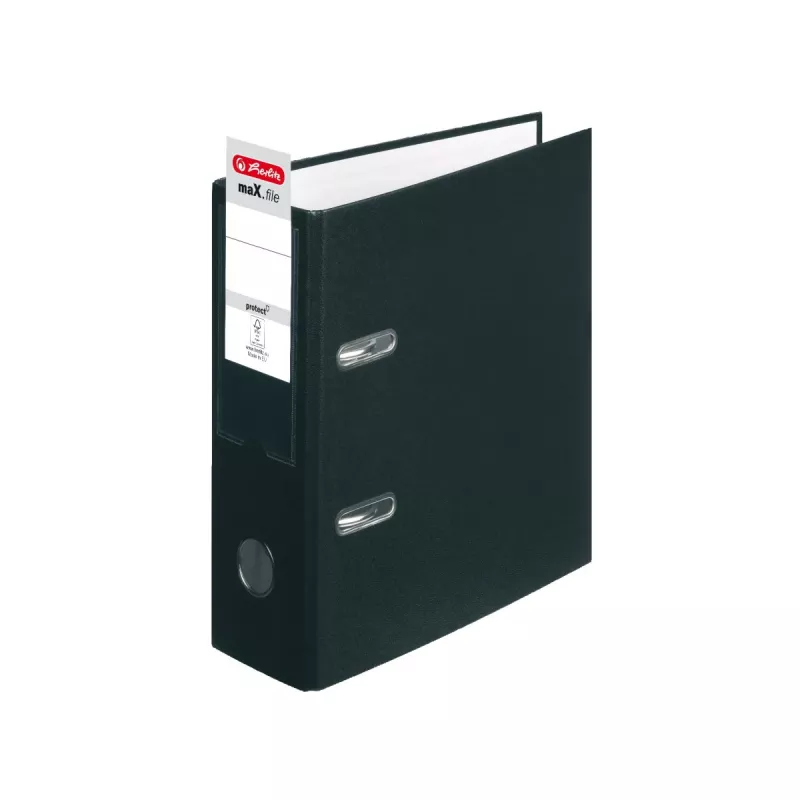 herlitz maX.f pro šanón DIN A5 na výšku, 8 cm, čierny kartón