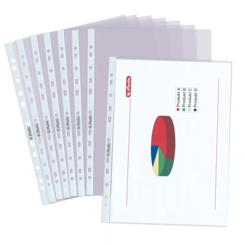herlitz euroobaly DIN A4, priehľadné, 0,085 mm PP, eurodierovanie, otvorené zhora
