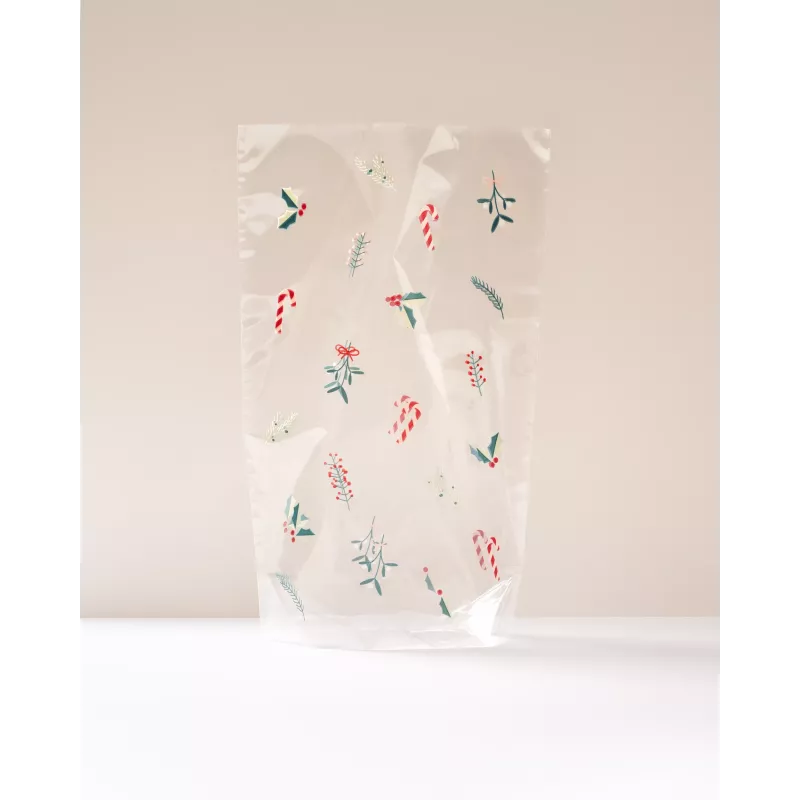 Folia PP vrecká na dno A FLORAL CHRISTMAS, 14,5 x 23,5 cm