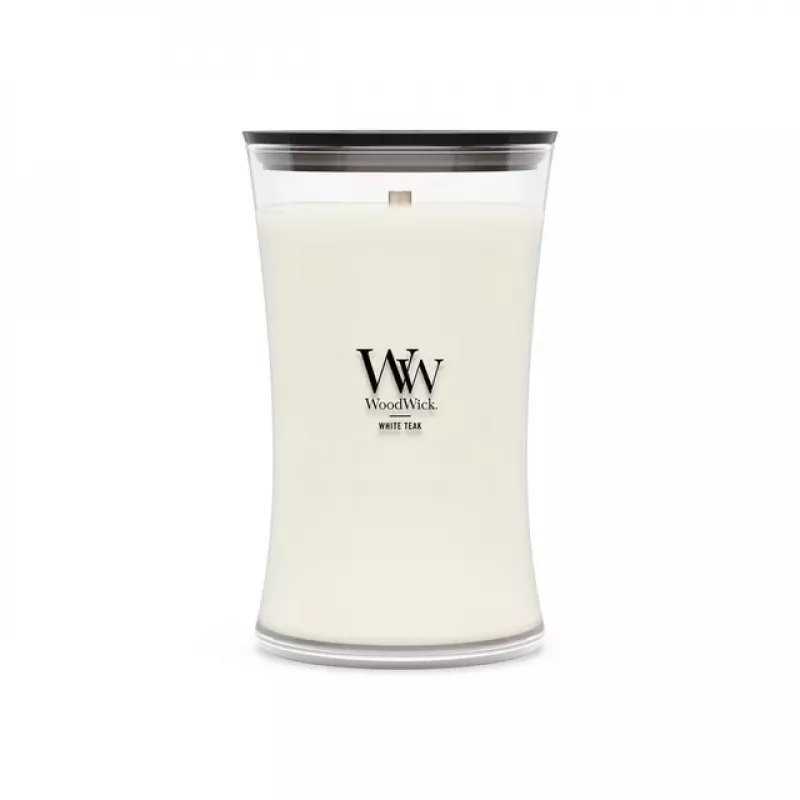 WoodWick White Teak sviečka, veľká, 610 g