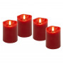 Goobay LED voskové sviečky, 10 cm, červená