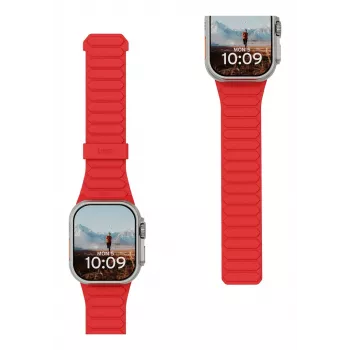 Urban Armor Gear UAG Pathfinder – obojstranný magnetický silikónový remienok pre Apple Watch Series 4-6 & SE 1-3, 44mm / Series 7-9, 45mm / Series 10-11, 46mm / Ultra 1-3, 49mm (ash/lava)