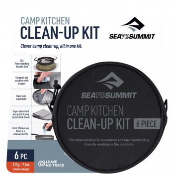 Sea To Summit Camp Kitchen Clean Up Kit, 6 dielov s čistiacim prostriedkom