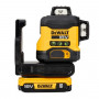 DeWalt DCLE34031D1-QW 3x360° krížový líniový laser, zelený, 40 m, 18 V, 2 Ah akumulátor, kufrík TSTAK