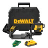 DeWalt DCLE34031D1-QW 3x360° krížový líniový laser, zelený, 40 m, 18 V, 2 Ah akumulátor, kufrík TSTAK
