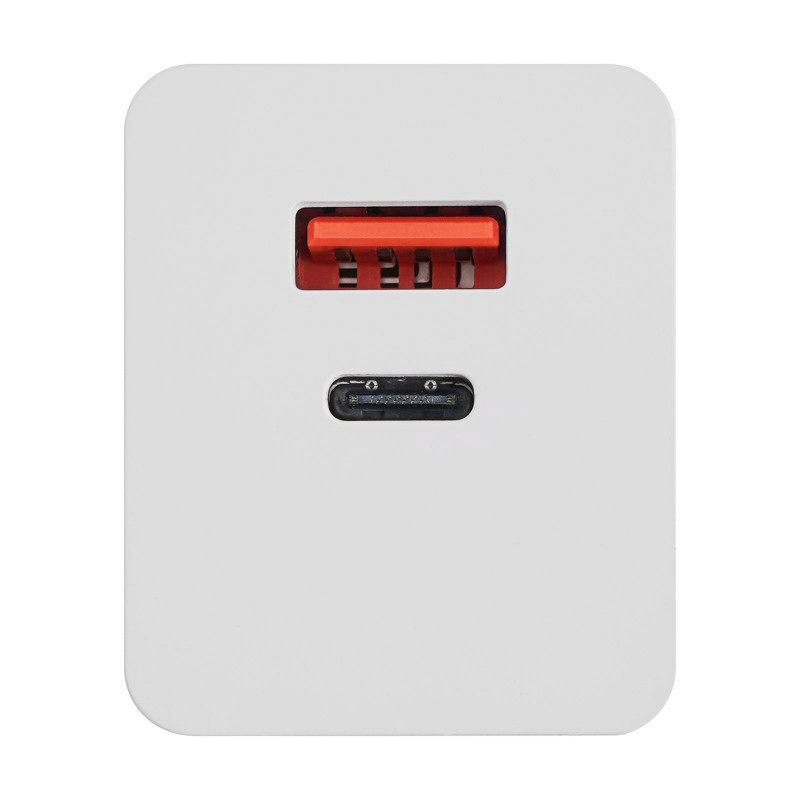 Nástenná nabíjačka Akyga AK-CH-20 100W USB-C USB-A PD GaN 5-20V / 1.5-5A biela