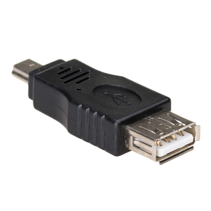 Akyga AK-AD-07 OTG adaptér USB-A konektor samica na Mini-USB konektor samec, čierny