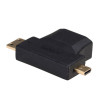 Akyga AK-AD-23 HDMI (F) na Mini HDMI (M) / Micro HDMI (M) adaptér, čierna