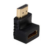 Akyga AK-AD-01 HDMI adaptér konektor samec na konektor samica, 90° zahnutý nahor, čierny