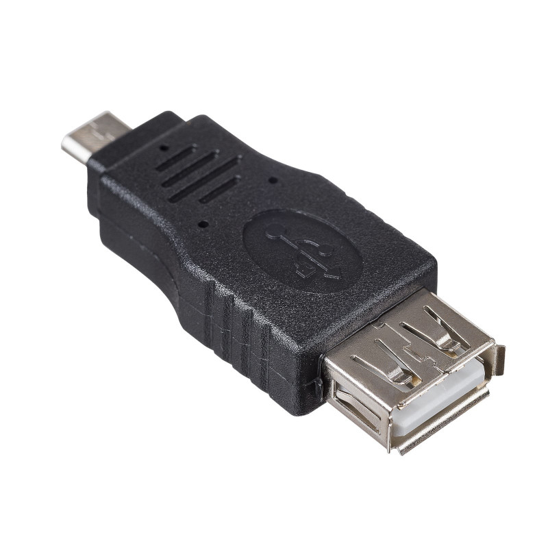Akyga AK-AD-08 OTG adaptér USB-A konektor samica na Micro-USB konektor samec, čierny