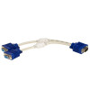 Akyga AK-AD-20 VGA (M) na 2x VGA (F) rozbočovací kábel, 15 cm, biela