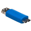 Akyga AK-AD-25 USB-A 3.0 (F) na Micro USB-B 3.0 (M) OTG adaptér, modrá