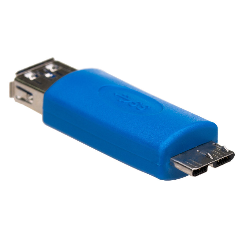 Akyga AK-AD-25 USB-A 3.0 (F) na Micro USB-B 3.0 (M) OTG adaptér, modrá
