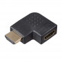 Akyga AK-AD-45 HDMI adaptér (konektor samec na konektor samica), 90° zahnutý doľava, čierny
