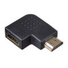 Akyga AK-AD-45 HDMI adaptér (konektor samec na konektor samica), 90° zahnutý doľava, čierny