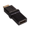 Akyga AK-AD-40 HDMI (M) na HDMI (F) 180° otočný uhlový adaptér, čierna