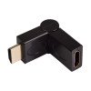 Akyga AK-AD-40 HDMI (M) na HDMI (F) 180° otočný uhlový adaptér, čierna