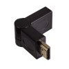 Akyga AK-AD-40 HDMI (M) na HDMI (F) 180° otočný uhlový adaptér, čierna