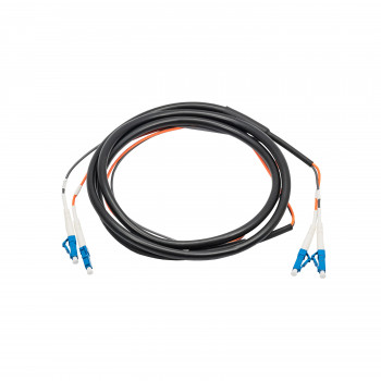 Akyga AK-FC-01 LC na LC duplex optický patch kábel, 2 m, čierna