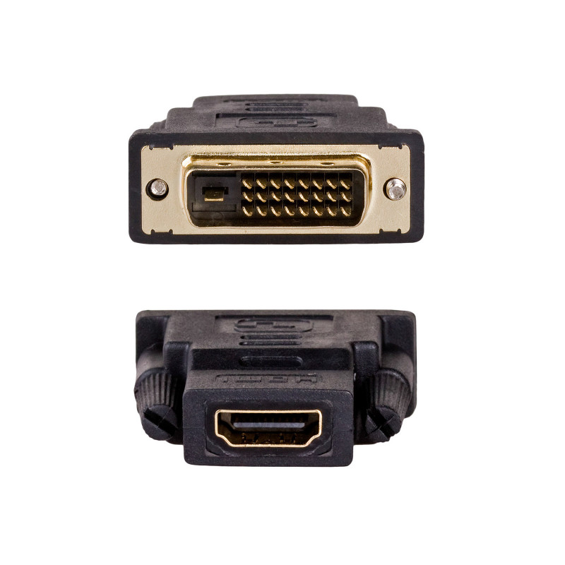 Akyga AK-AD-41 HDMI (F) na DVI-D 24+1 (M) adaptér, čierna