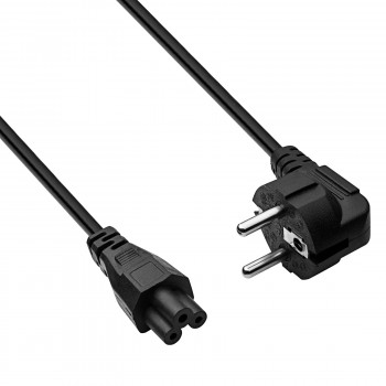 Akyga AK-NB-01A napájací kábel pre notebook CEE 7/7 na IEC C5 (ďatelinový), 3x 0,5 mm², 1,5 m, čierny