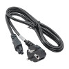 Akyga AK-NB-01A napájací kábel pre notebook CEE 7/7 na IEC C5 (ďatelinový), 3x 0,5 mm², 1,5 m, čierny