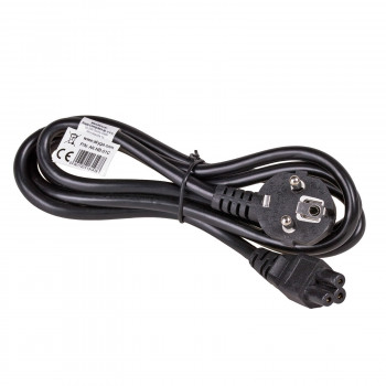 Akyga AK-NB-01C napájací kábel pre notebook CEE 7/7 na IEC C5, meď 3x0,75 mm², 1,5 m, čierny