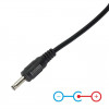 Akyga AK-DC-03 napájací kábel USB-A konektor samec na DC 3,5 x 1,35 mm konektor samec, 0,8 m, čierny