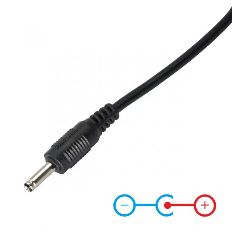 Akyga AK-DC-03 napájací kábel USB-A konektor samec na DC 3,5 x 1,35 mm konektor samec, 0,8 m, čierny