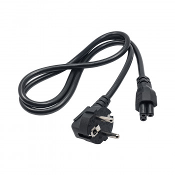 Akyga AK-NB-08A napájací kábel pre notebook CEE 7/7 na IEC C5, CCA 3x0,5 mm², 1 m, čierny