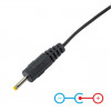 Akyga AK-DC-02 napájací kábel USB-A konektor samec na DC 2,5 x 0,7 mm konektor samec, 0,8 m, čierny