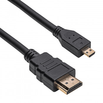 Akyga AK-HD-15R HDMI na Micro HDMI kábel v1.4, 1,5 m, čierna