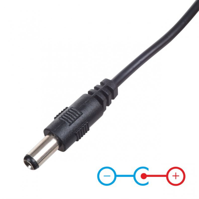 Akyga AK-DC-04 napájací kábel USB-A konektor samec na DC 5,5 x 2,5 mm konektor samec, 0,8 m, čierny