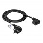 Akyga AK-PC-02C napájací kábel CEE 7/7 na IEC C13 90° zahnutý, meď 3x0,75 mm², 1,5 m, čierny