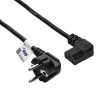 Akyga AK-PC-02C napájací kábel CEE 7/7 na IEC C13 90° zahnutý, meď 3x0,75 mm², 1,5 m, čierny