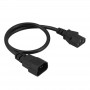 Akyga AK-PC-14A IEC C14 na IEC C13 predlžovací napájací kábel, 3x 0,5 mm², 0,5 m, čierna