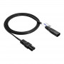 Akyga AK-RD-08A IEC C8 na IEC C7 predlžovací napájací kábel, 2x 0,5 mm², 1,5 m, čierna