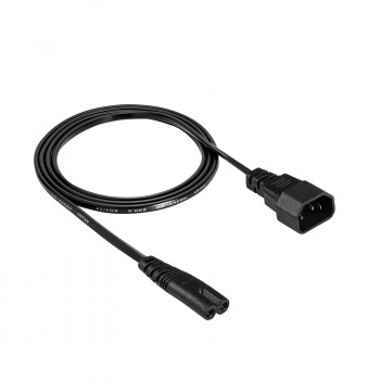 Akyga AK-PC-15A IEC C14 na IEC C7 napájací kábel, 2x 0,5 mm², 1,5 m, čierna