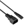Akyga AK-PC-15A IEC C14 na IEC C7 napájací kábel, 2x 0,5 mm², 1,5 m, čierna