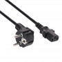 Akyga AK-PC-01S napájací kábel CEE 7/7 (Schuko) na IEC C13, 3x 1,5 mm² meď, 1,5 m, čierny