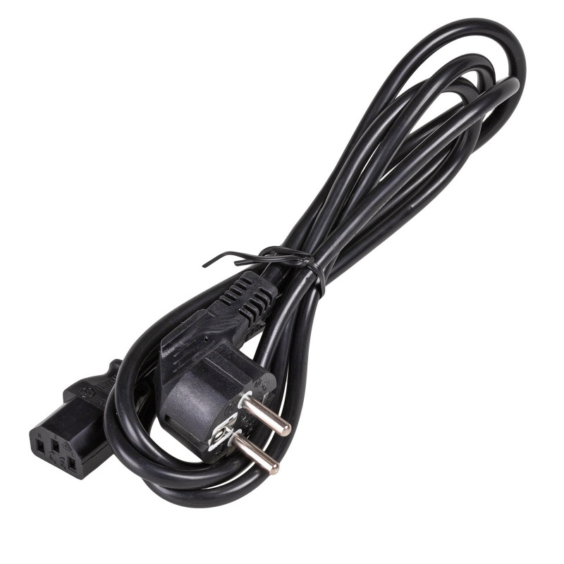 Akyga AK-PC-01S napájací kábel CEE 7/7 (Schuko) na IEC C13, 3x 1,5 mm² meď, 1,5 m, čierny