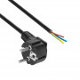 Akyga AK-OT-01S CEE 7/7 napájací kábel s otvoreným koncom, 3x 1,5 mm² meď, 1,5 m, čierny