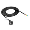 Akyga AK-OT-01S CEE 7/7 napájací kábel s otvoreným koncom, 3x 1,5 mm² meď, 1,5 m, čierny