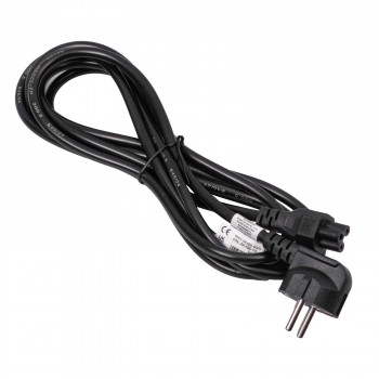 Akyga AK-NB-10C napájací kábel pre notebook CEE 7/7 na IEC C5, 3x 0,75 mm² meď, 3 m, čierny